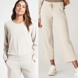 Athleta SeaSoft Cream Lounge Set